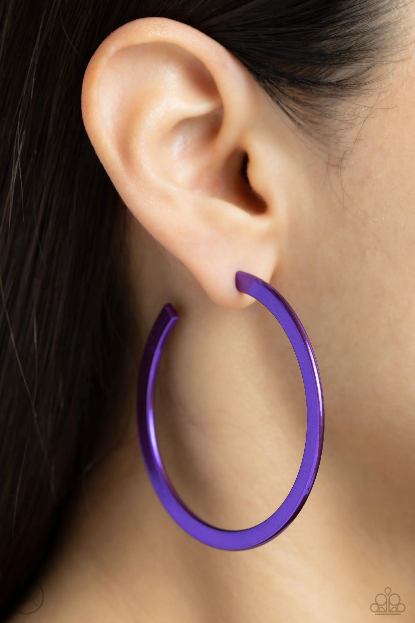 Paparazzi ♥ Pop HOOP - Purple ♥ Earrings
