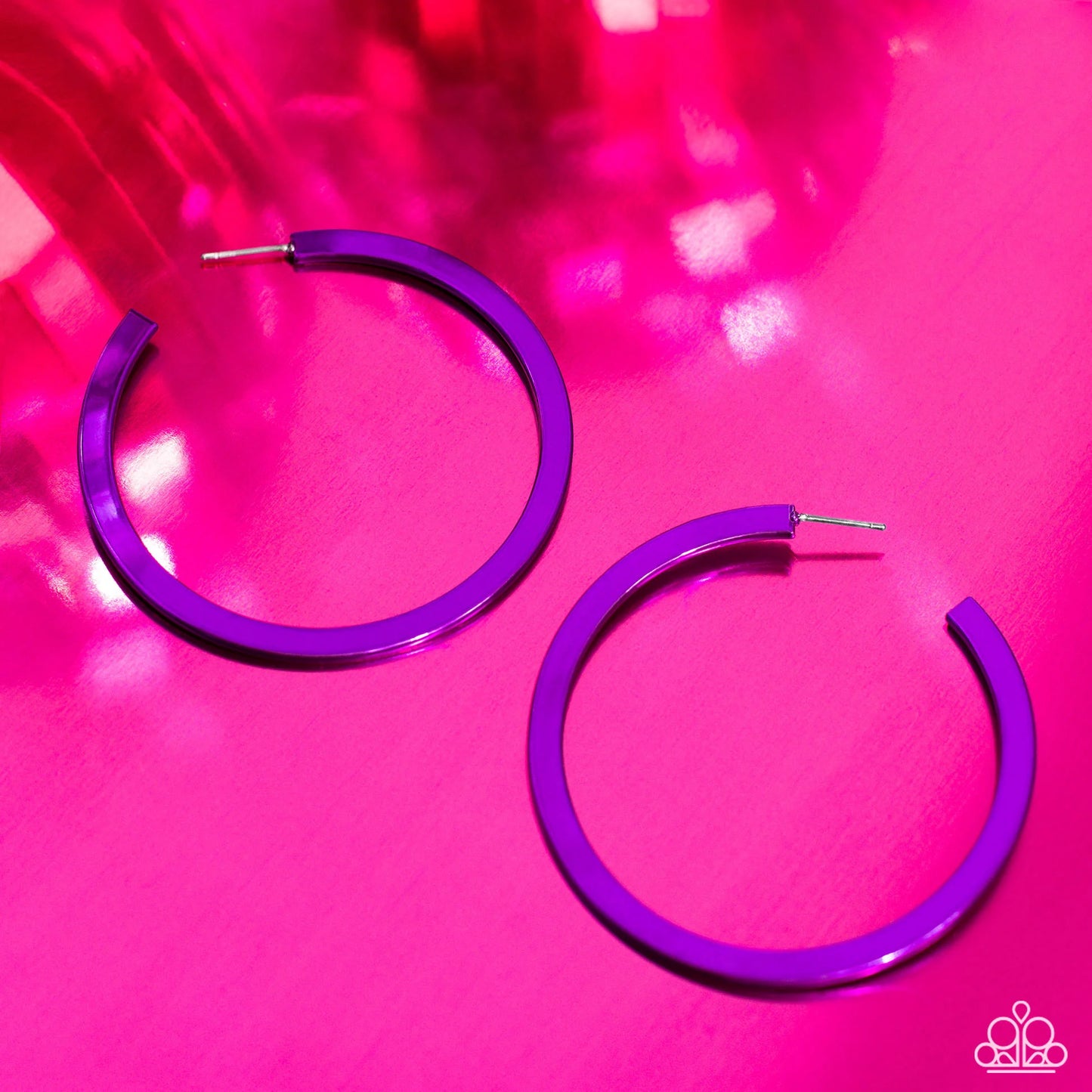 Paparazzi ♥ Pop HOOP - Purple ♥ Earrings