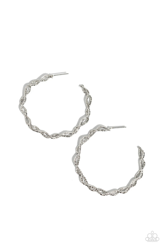 Paparazzi ♥ Haute Helix - Silver ♥ Earrings