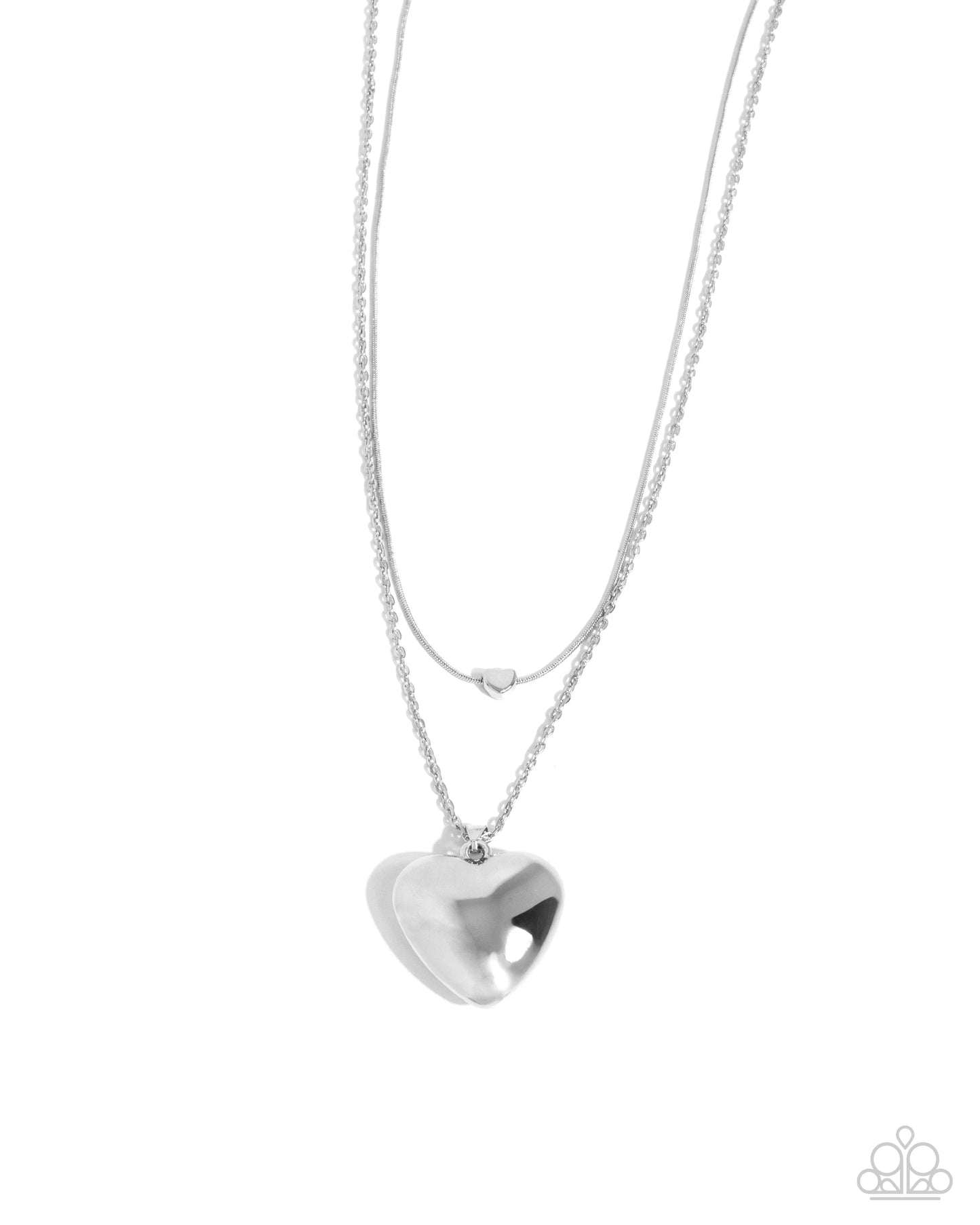 Paparazzi ♥ Halting Hearts ♥ Silver Necklace