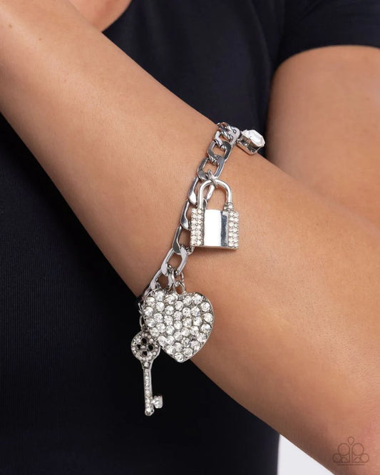 Paparazzi Bracelet ~ Fortified Fashion - White