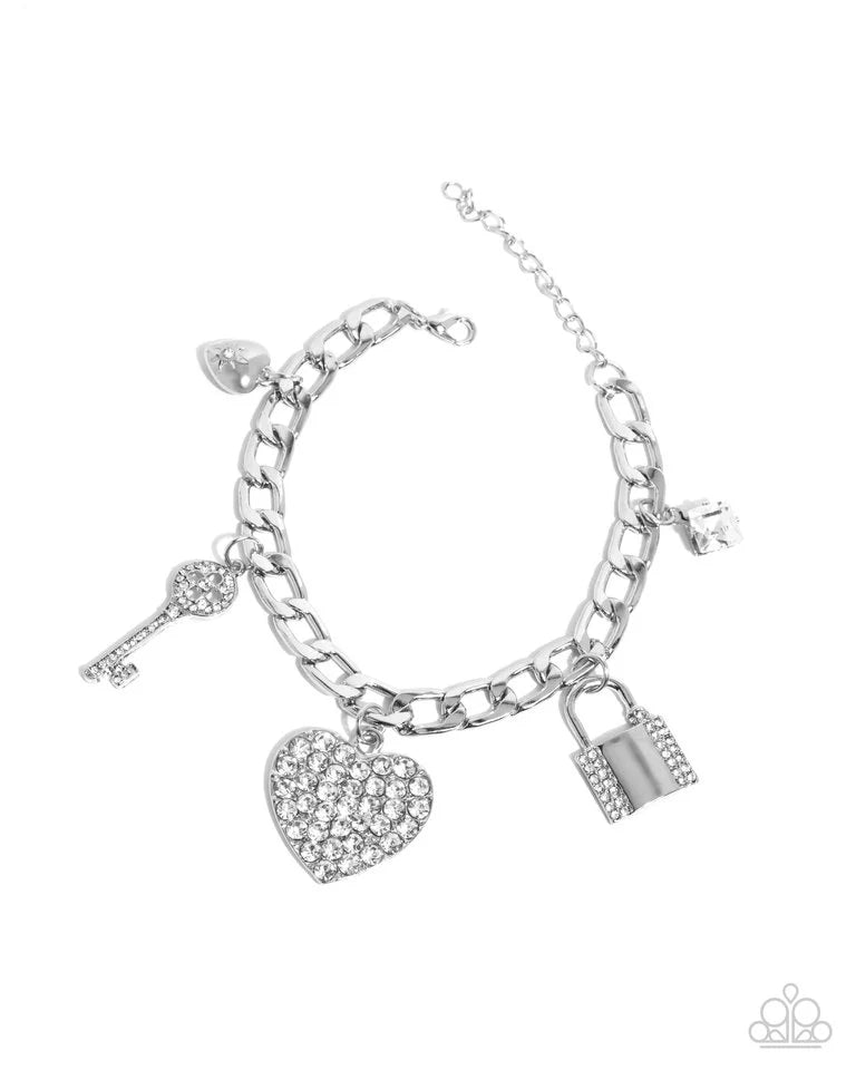 Paparazzi Bracelet ~ Fortified Fashion - White