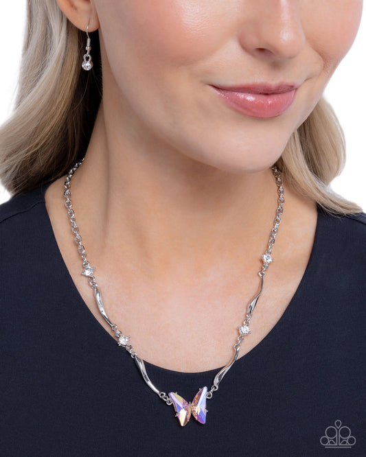 Gliding Glitz - orange - Paparazzi necklace