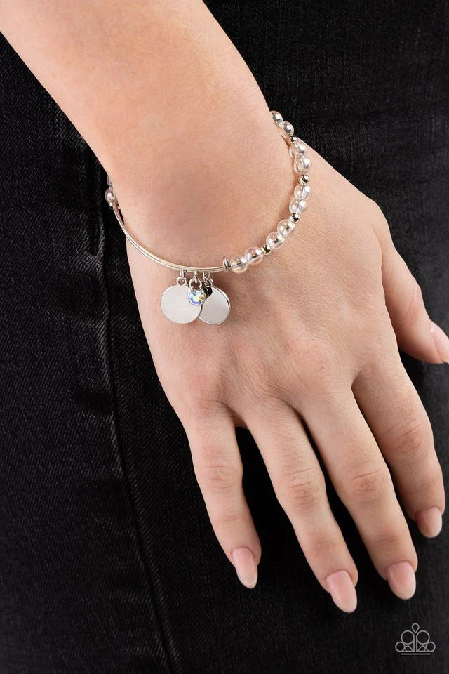 Paparazzi Bracelet ~ Bodacious Beacon - White
