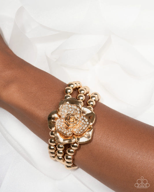 Blooming Background - gold - Paparazzi bracelet