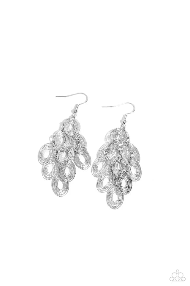 Paparazzi Earring ~ Thrift Shop Twinkle - Silver