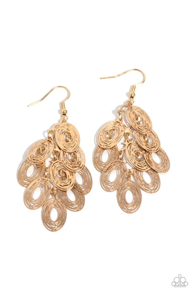 Paparazzi Earring ~ Thrift Shop Twinkle - Gold