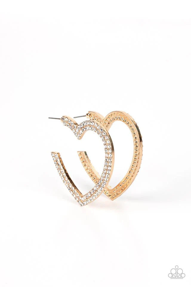 Paparazzi Earring ~ AMORE to Love - Gold