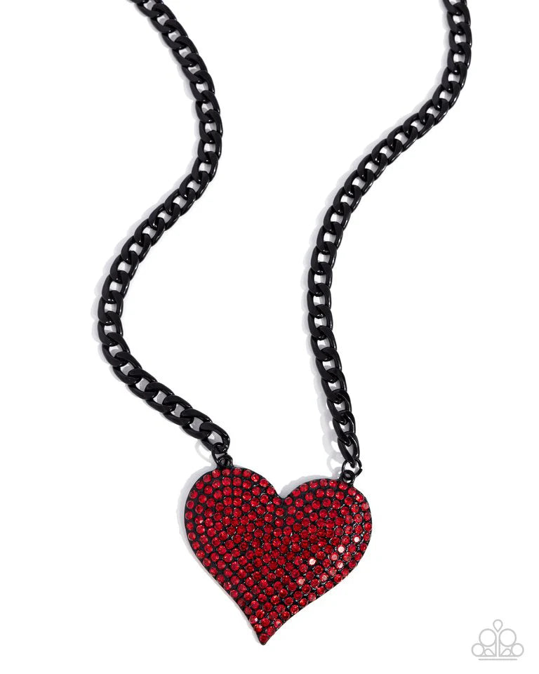 Paparazzi Necklace ~ Affectionate Action - Red