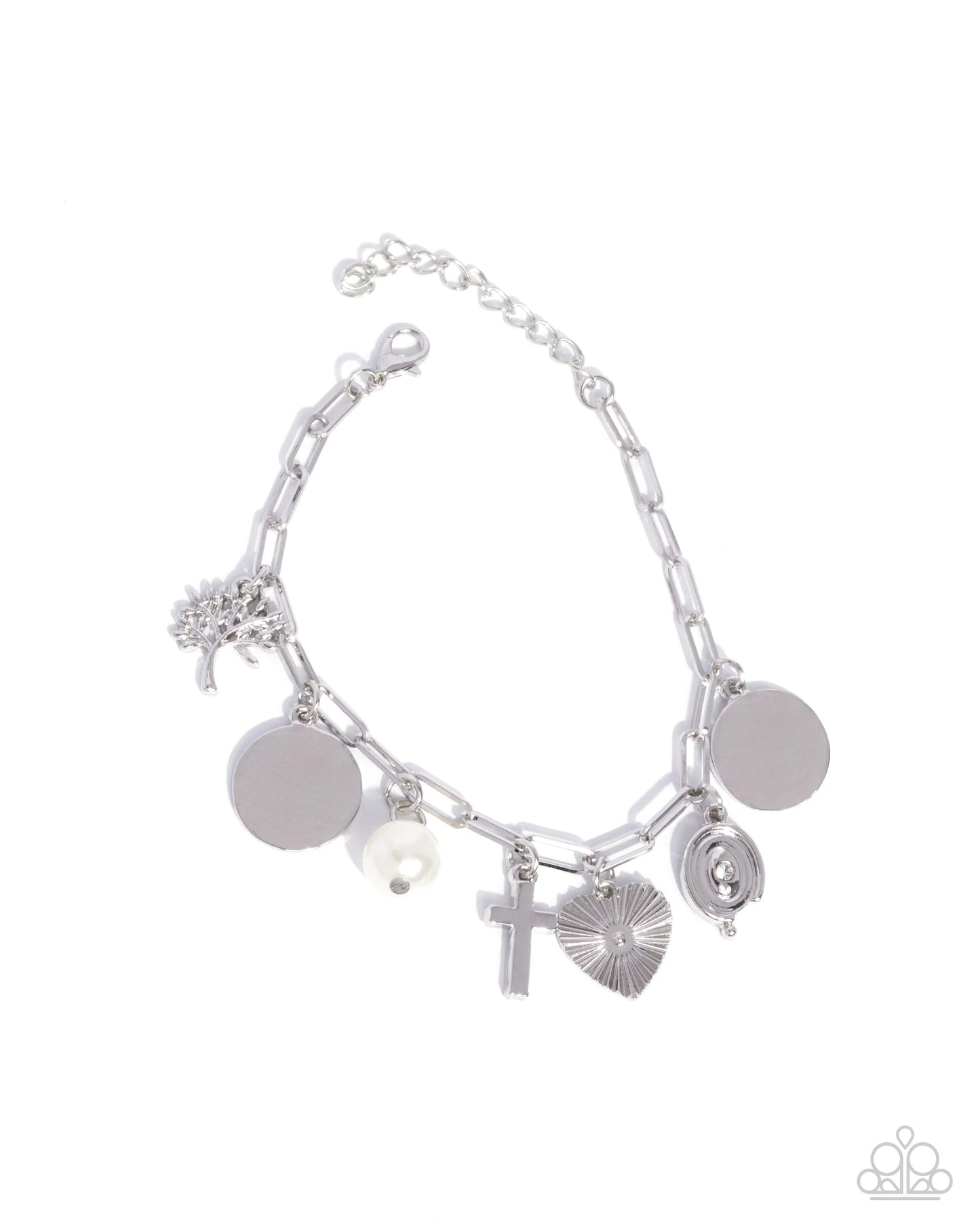 Paparazzi Charm Commitment - White Bracelet