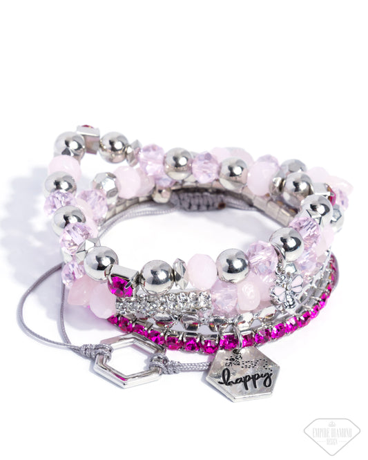 Paparazzi Happy As Can BEE Pink Bracelet (Pre-order)