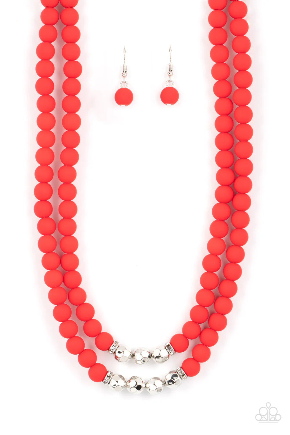 Paparazzi ♥ Summer Splash - Red ♥ Necklace /Paparazzi ♥ Dip and Dive - Red ♥ Bracelet