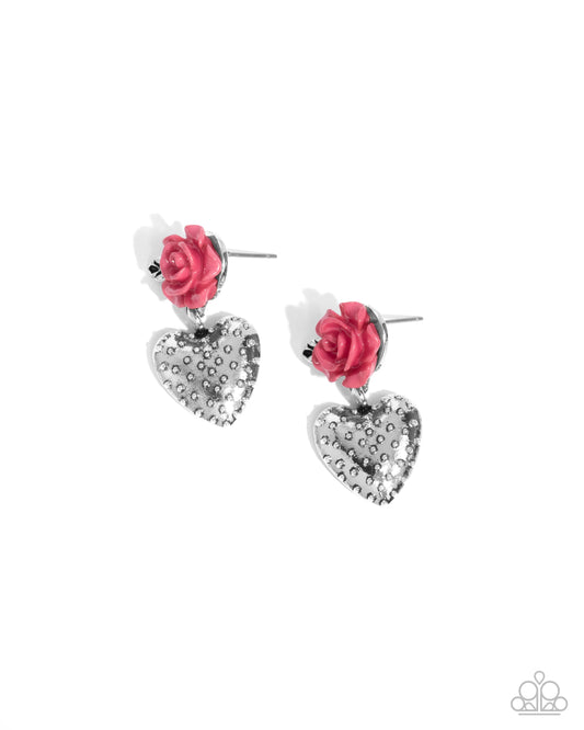Paparazzi Girly Grade - Pink Post Earrings