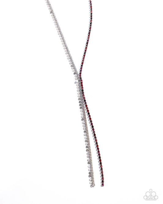 Paparazzi Elongated Eloquence - Red Necklace