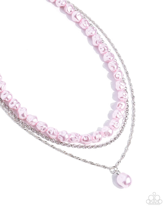 Paparazzi Baroque Bling - Pink Necklace
