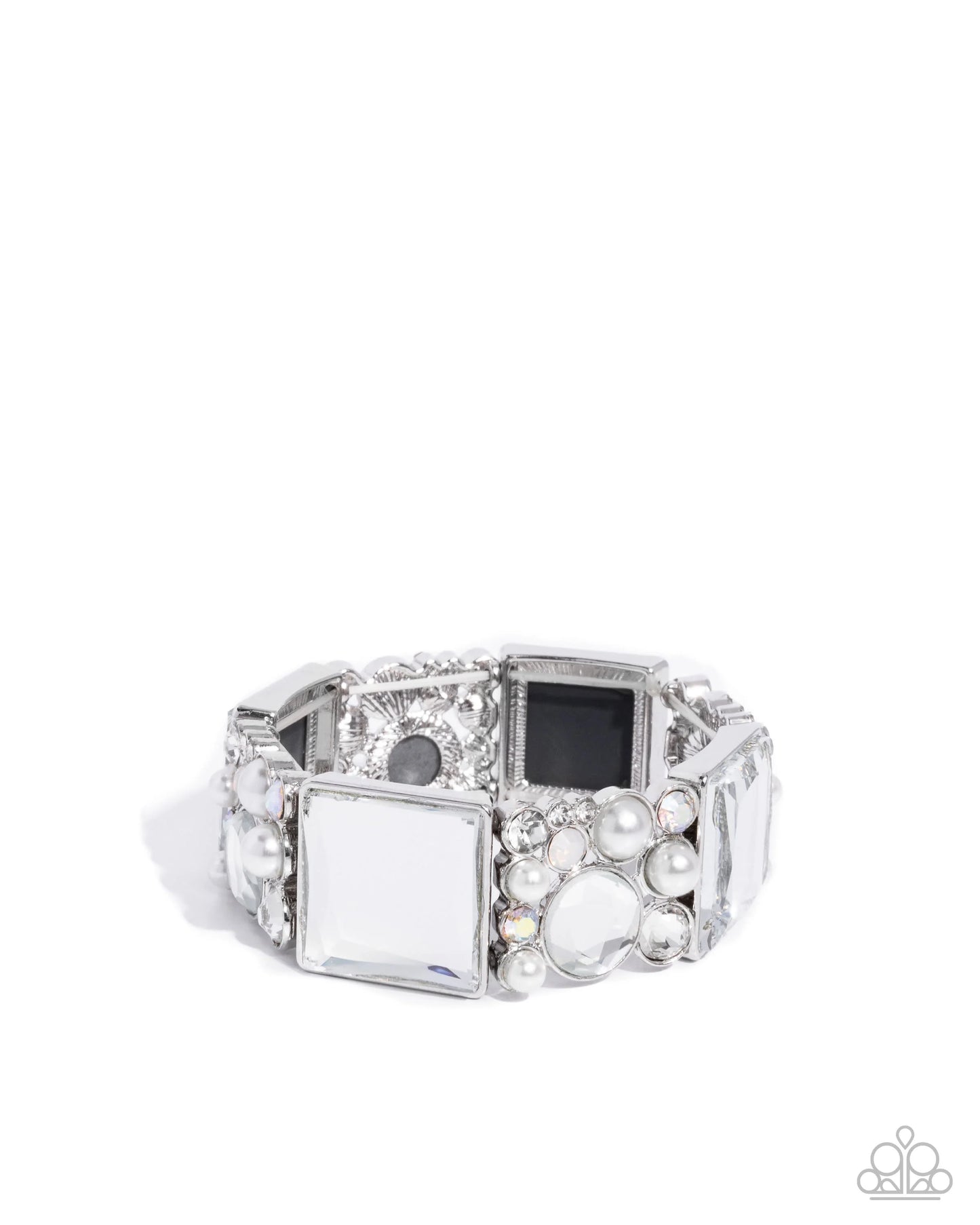 Glam to the Max - white - Paparazzi bracelet