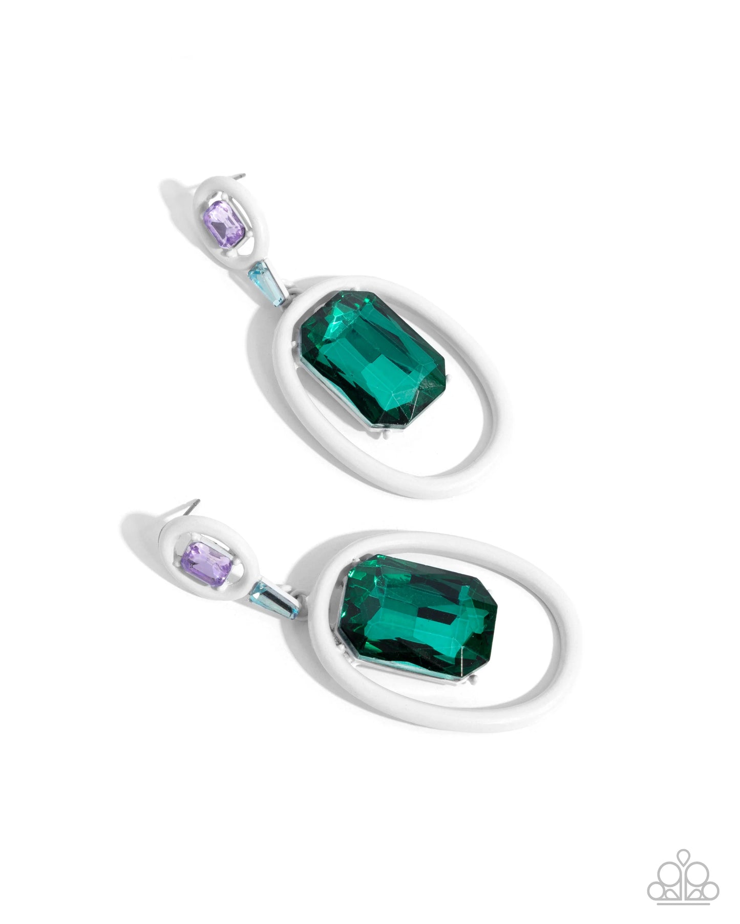 Paparazzi Dipped in Dazzle - White Post Earrings
