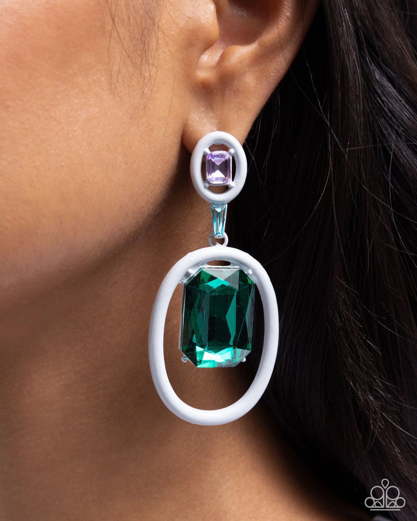 Paparazzi Dipped in Dazzle - White Post Earrings