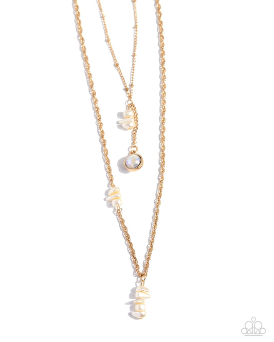 Paparazzi Leisurely Layered - Gold Necklace