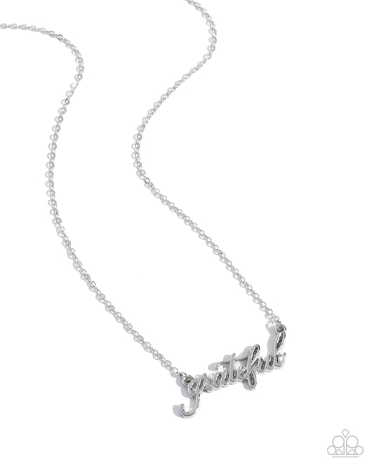 Paparazzi Grateful for You - Silver Necklace