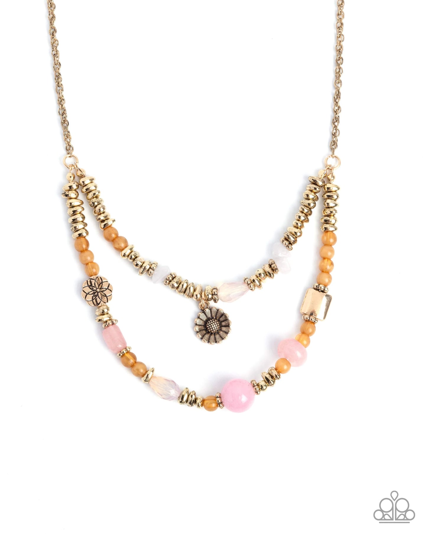 Paparazzi Blooming Barricade - Pink Necklace