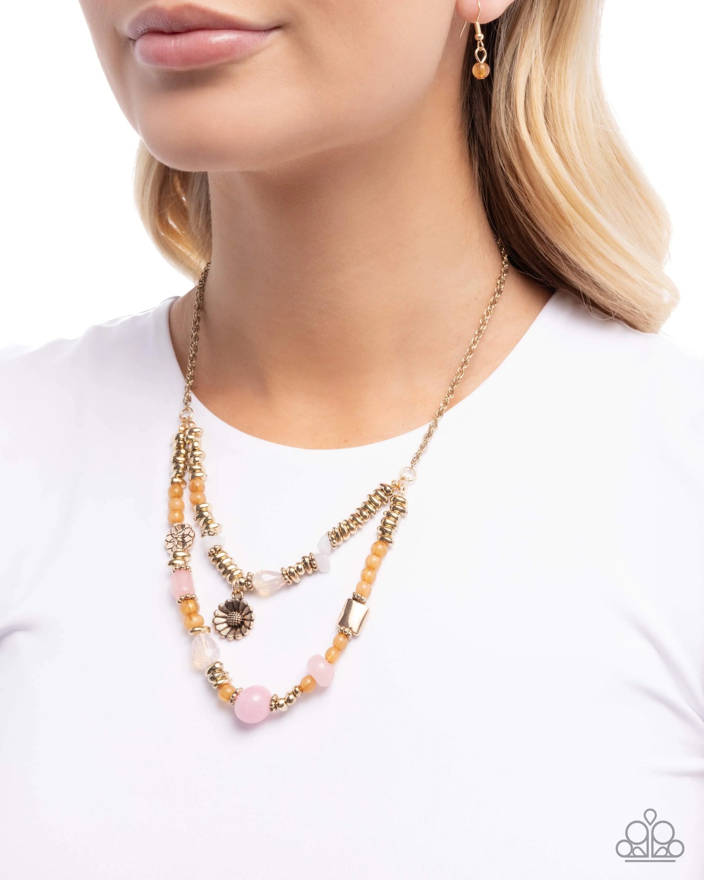 Paparazzi Blooming Barricade - Pink Necklace