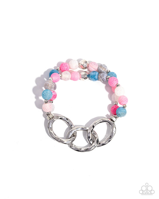 Paparazzi Hammered Haven - Pink Bracelet