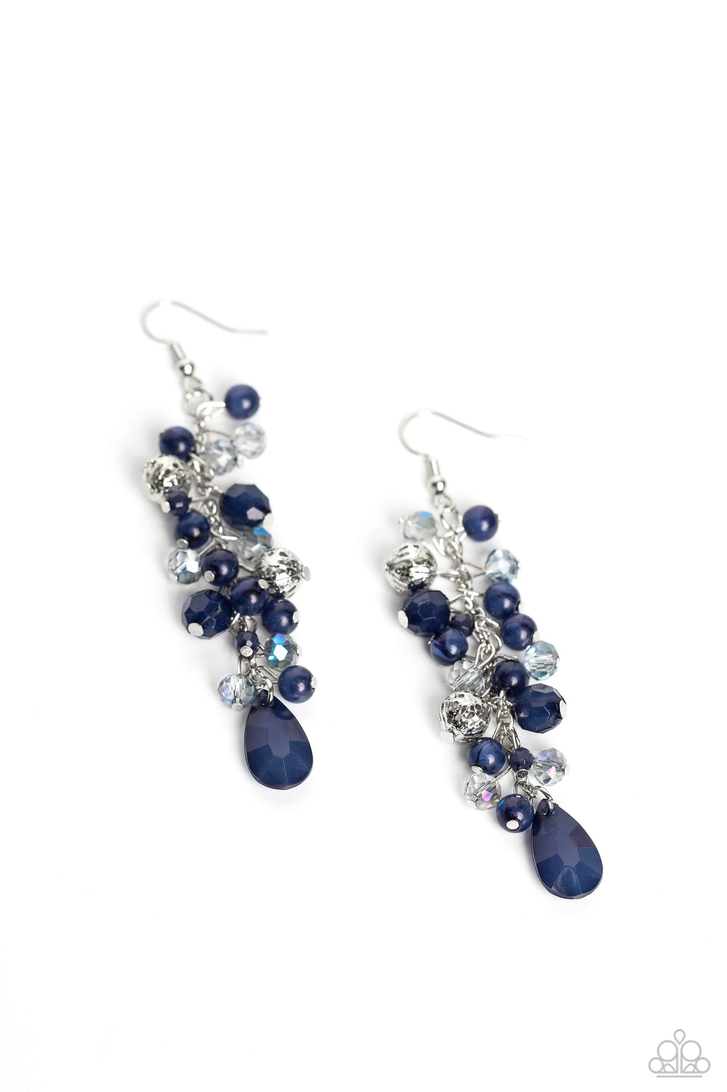 Paparazzi Flirty Flood - Blue Necklace/Paparazzi Cheeky Cascade - Blue Earrings