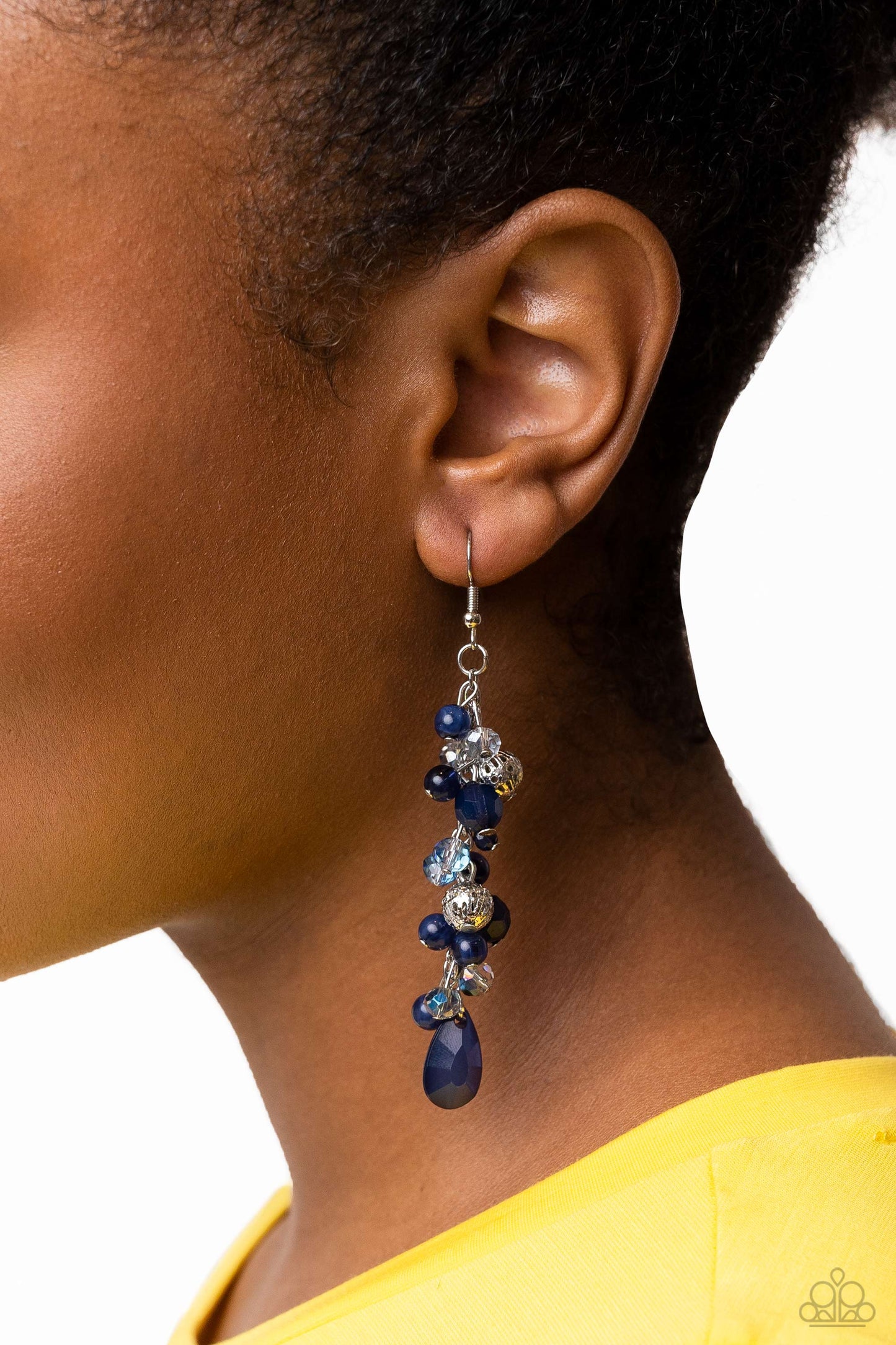 Paparazzi Flirty Flood - Blue Necklace/Paparazzi Cheeky Cascade - Blue Earrings