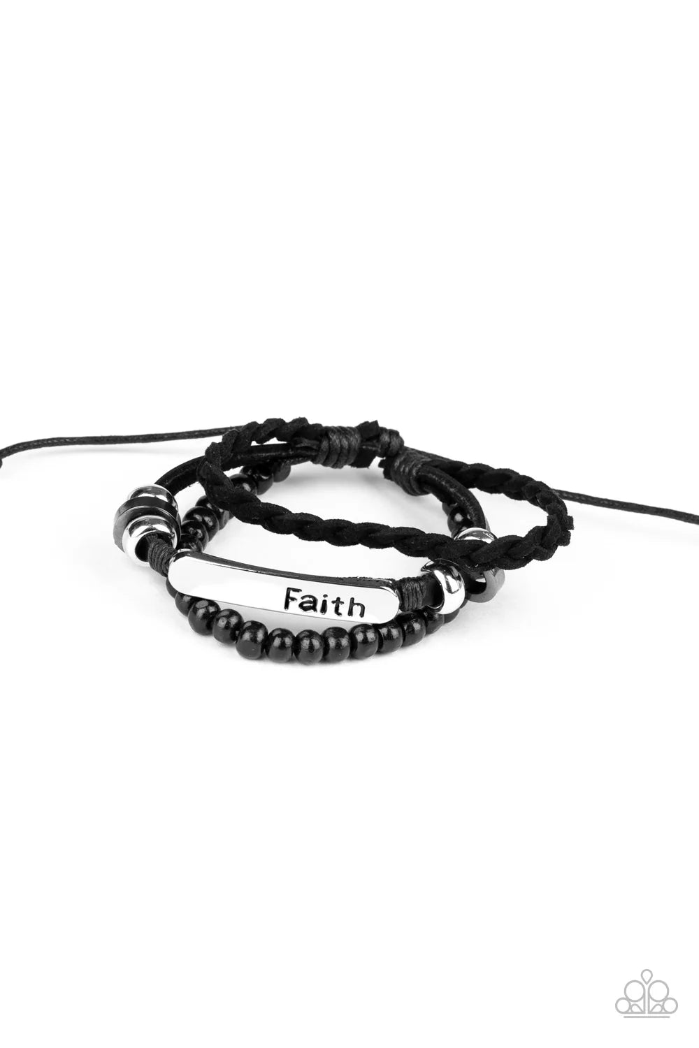 Paparazzi Let Faith Be Your Guide - Black Bracelet