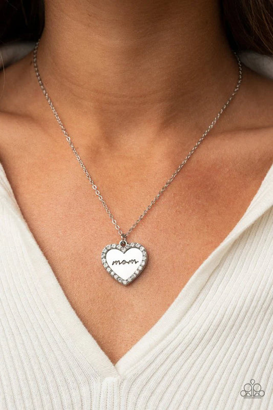 Paparazzi Necklace ~ The Real Boss - White