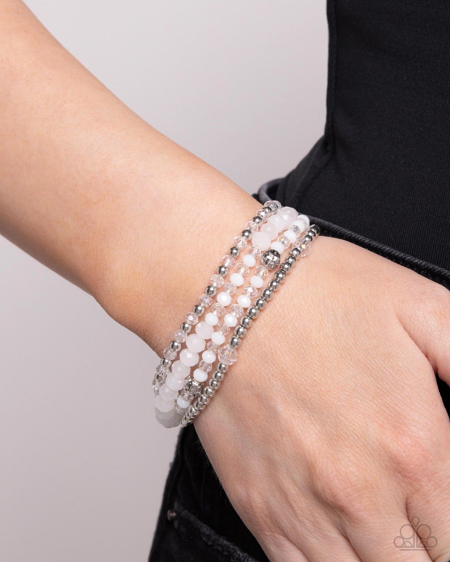 Paparazzi Ringing Endorsement - White Bracelet