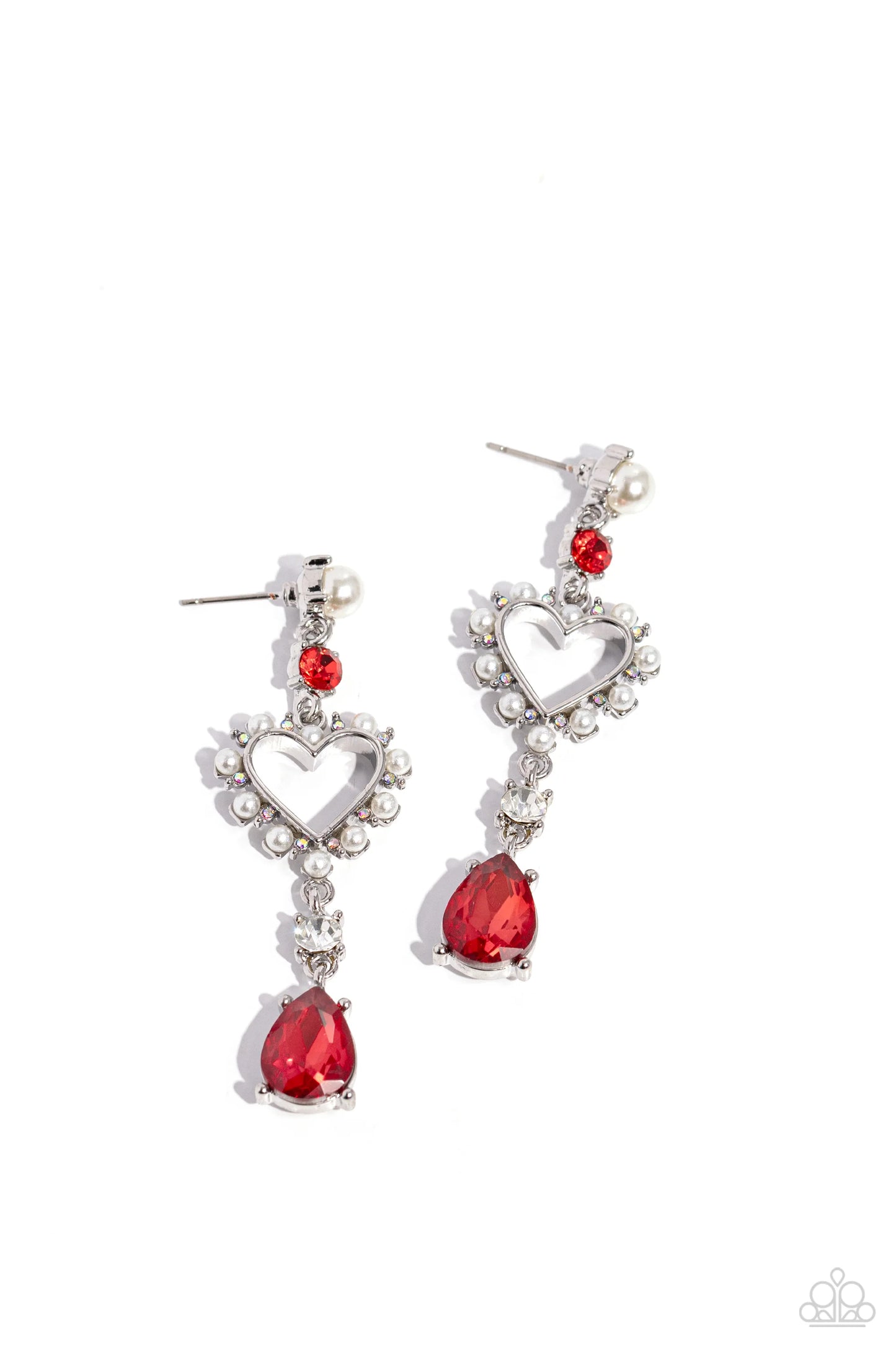 Paparazzi Lovers Lure - Red Post Earrings