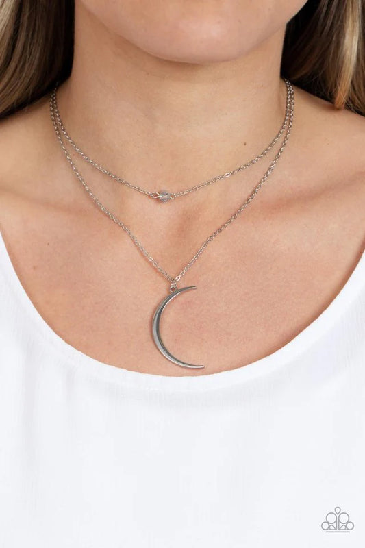 Paparazzi Necklace ~ Modern Moonbeam - Silver