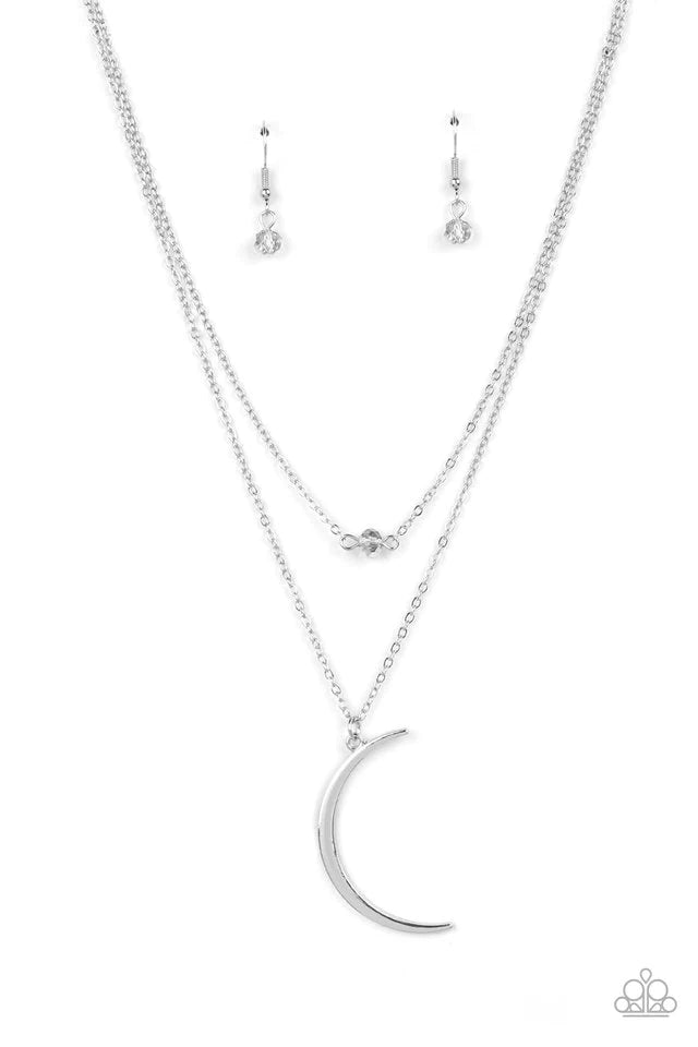 Paparazzi Necklace ~ Modern Moonbeam - Silver