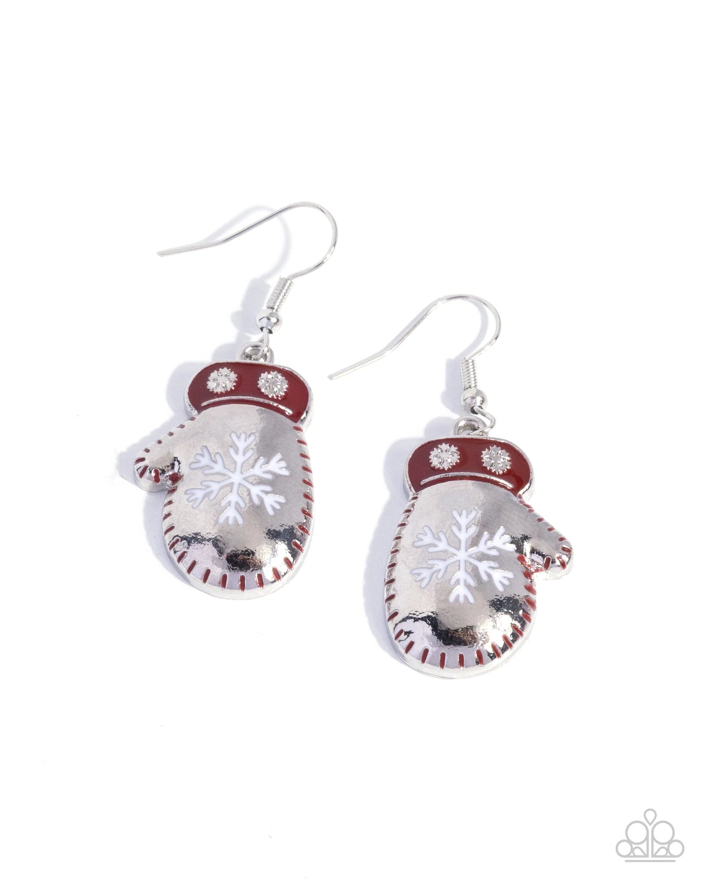 Paparazzi Memorable Mittens - Red Earrings