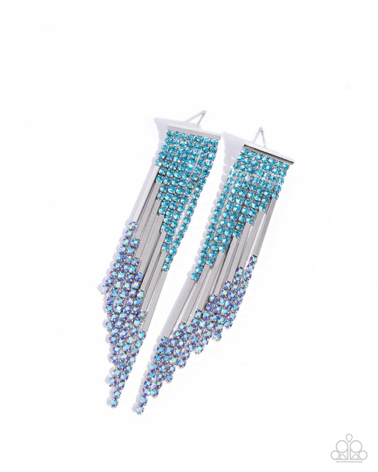 Paparazzi Careless Cascade - Blue Post Earrings
