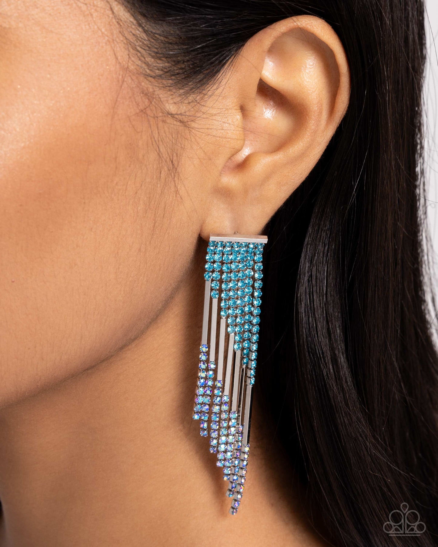 Paparazzi Careless Cascade - Blue Post Earrings