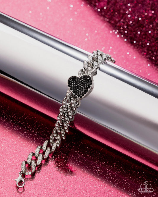 Paparazzi Humane Hearts - Black Bracelet