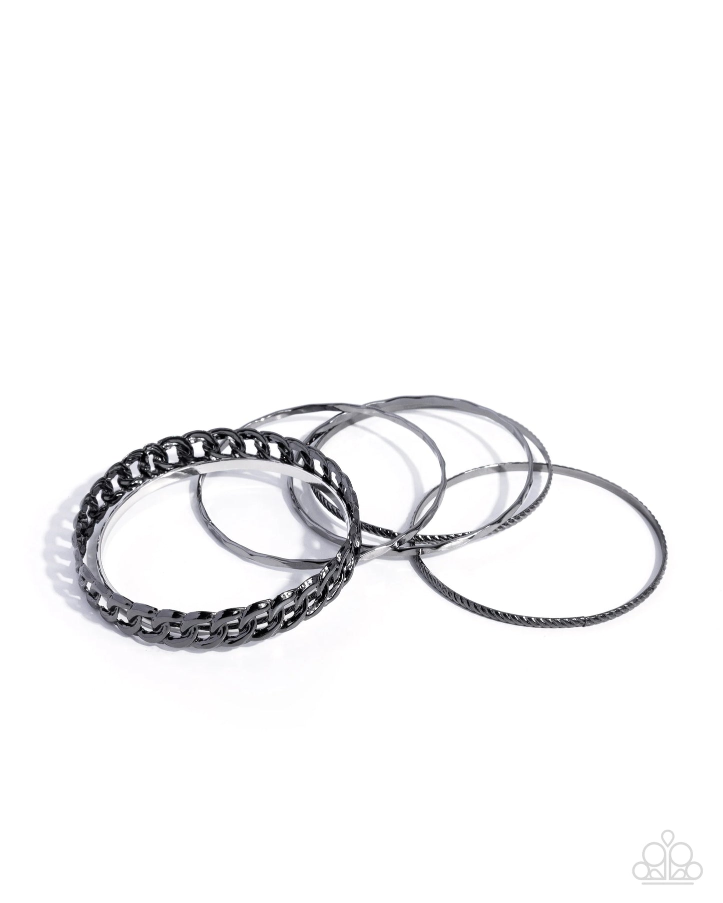 Paparazzi Bangle Brilliance - Black Bracelet