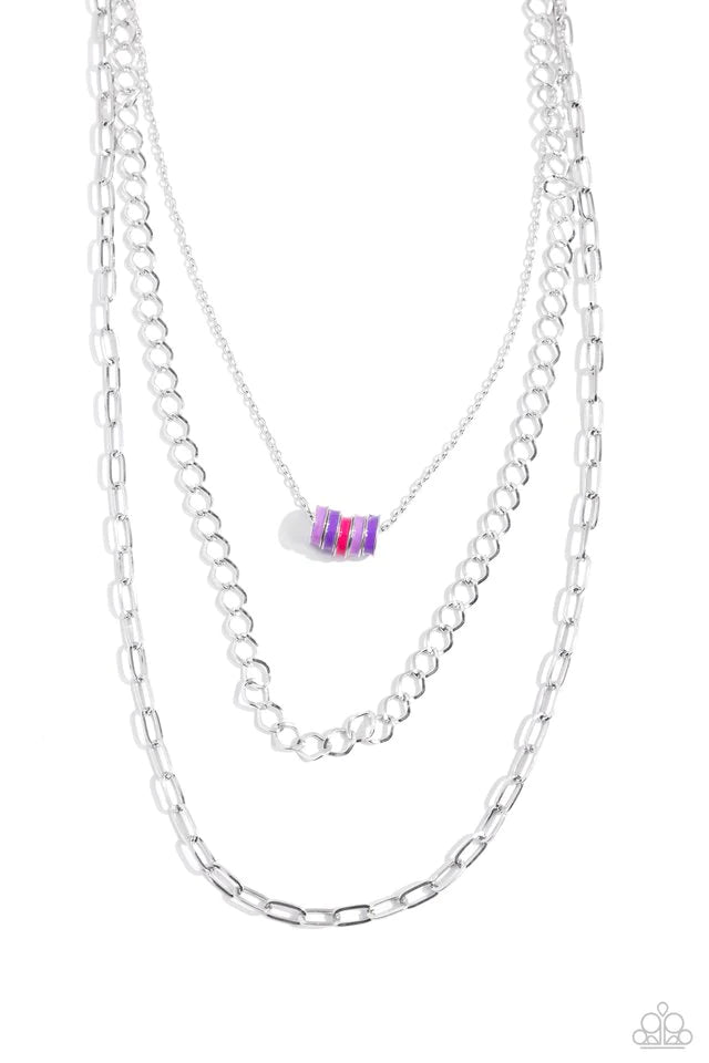 Paparazzi Necklace ~ Colorful Cadet - Purple