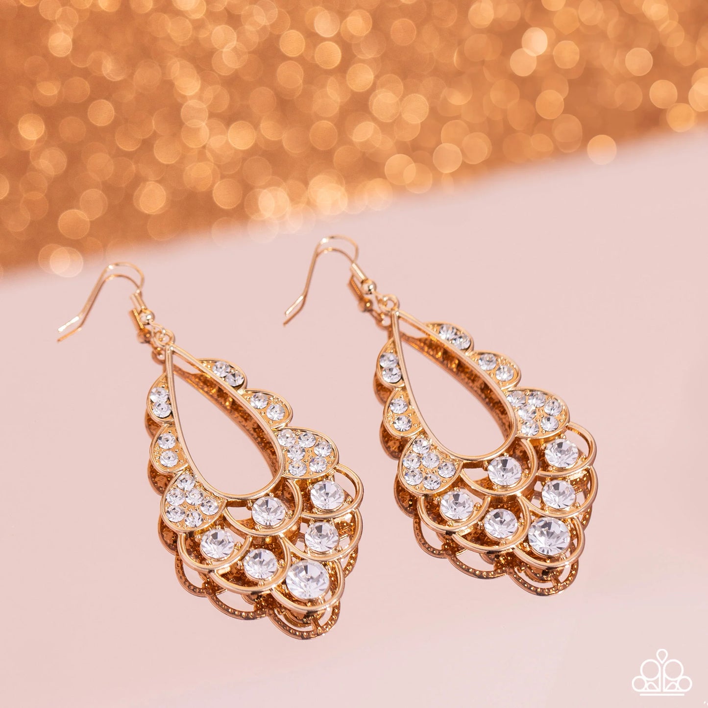 Paparazzi Majestic Masquerade - Gold Earrings