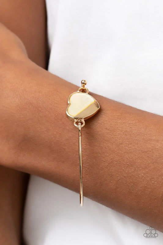 PAPARAZZI "HIDDEN INTENTIONS" GOLD BRACELET