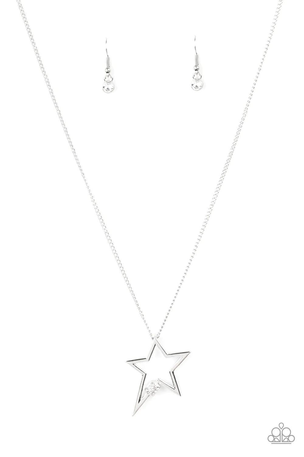 PAPARAZZI "LIGHT UP THE SKY" WHITE NECKLACE