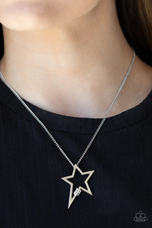 PAPARAZZI "LIGHT UP THE SKY" WHITE NECKLACE