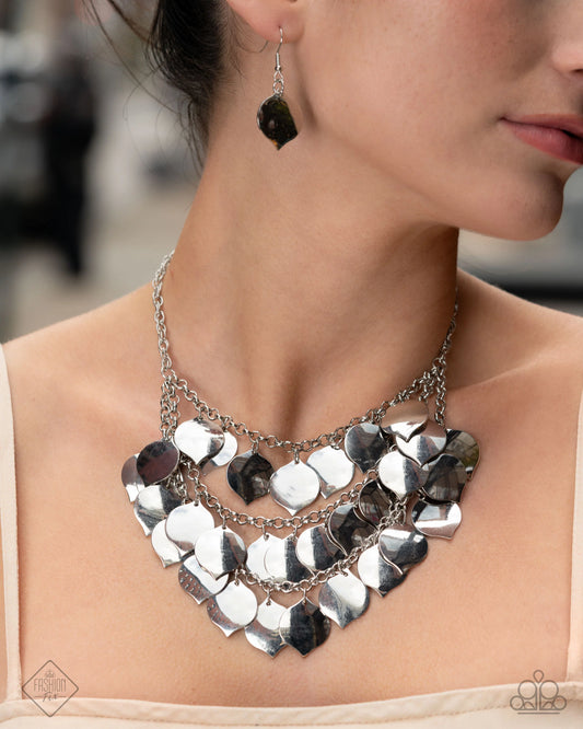 Paparazzi Intrepid Icon - Silver Necklace/Paparazzi Crusading Celebrity - Silver Bracelet