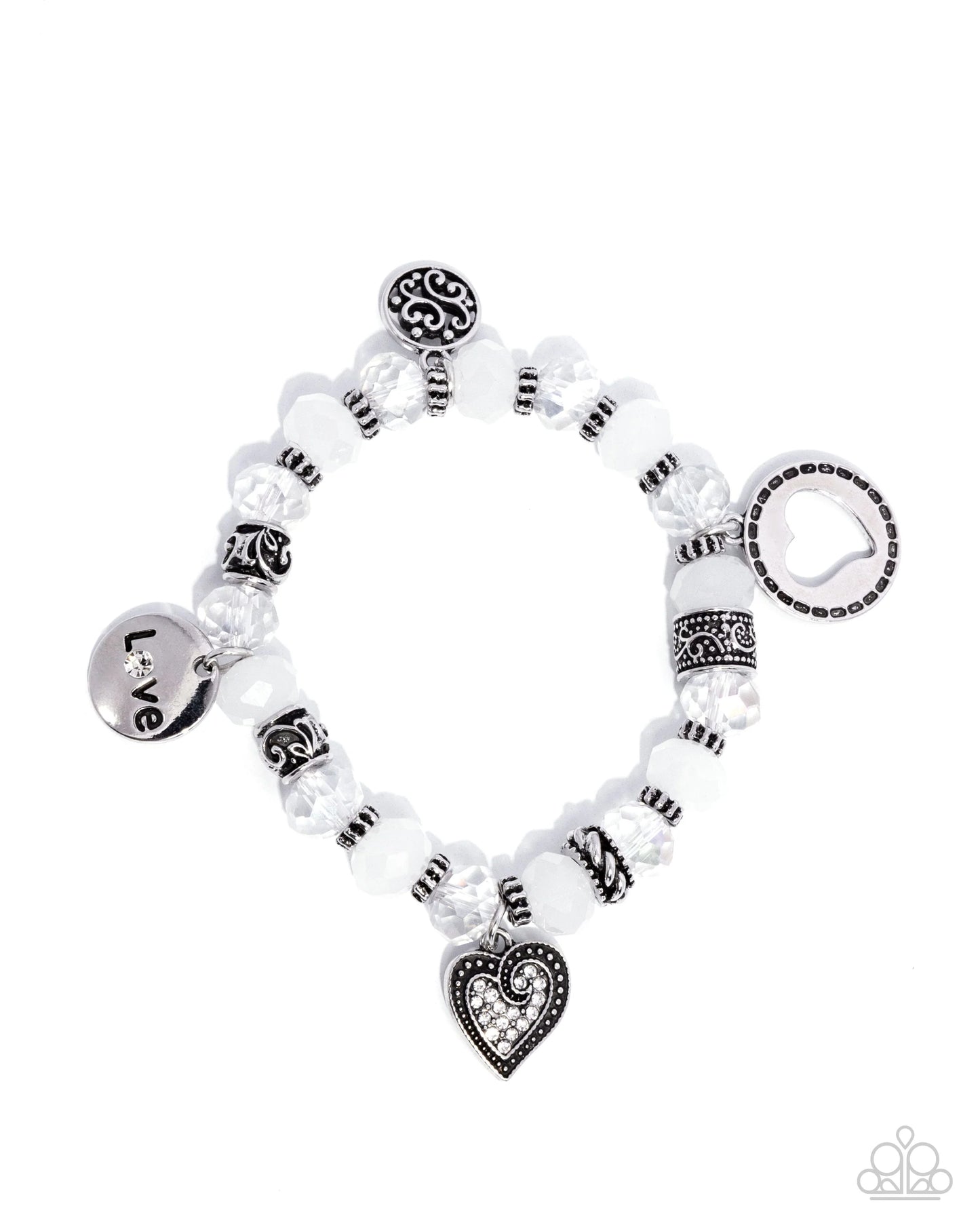 Paparazzi ♥ Filigree Finesse ♥ White Bracelet