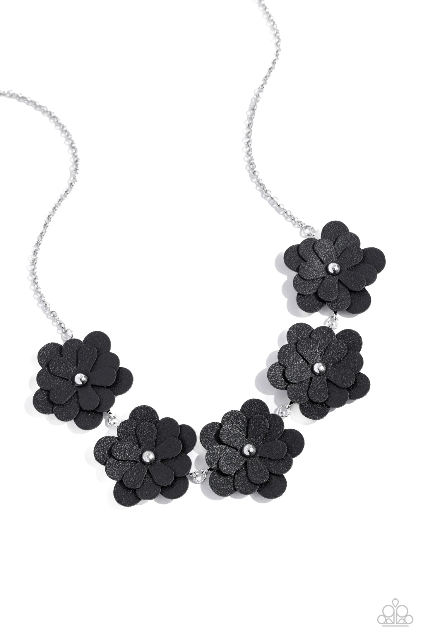 Paparazzi ♥ Balance of FLOWER - Black ♥ Necklace