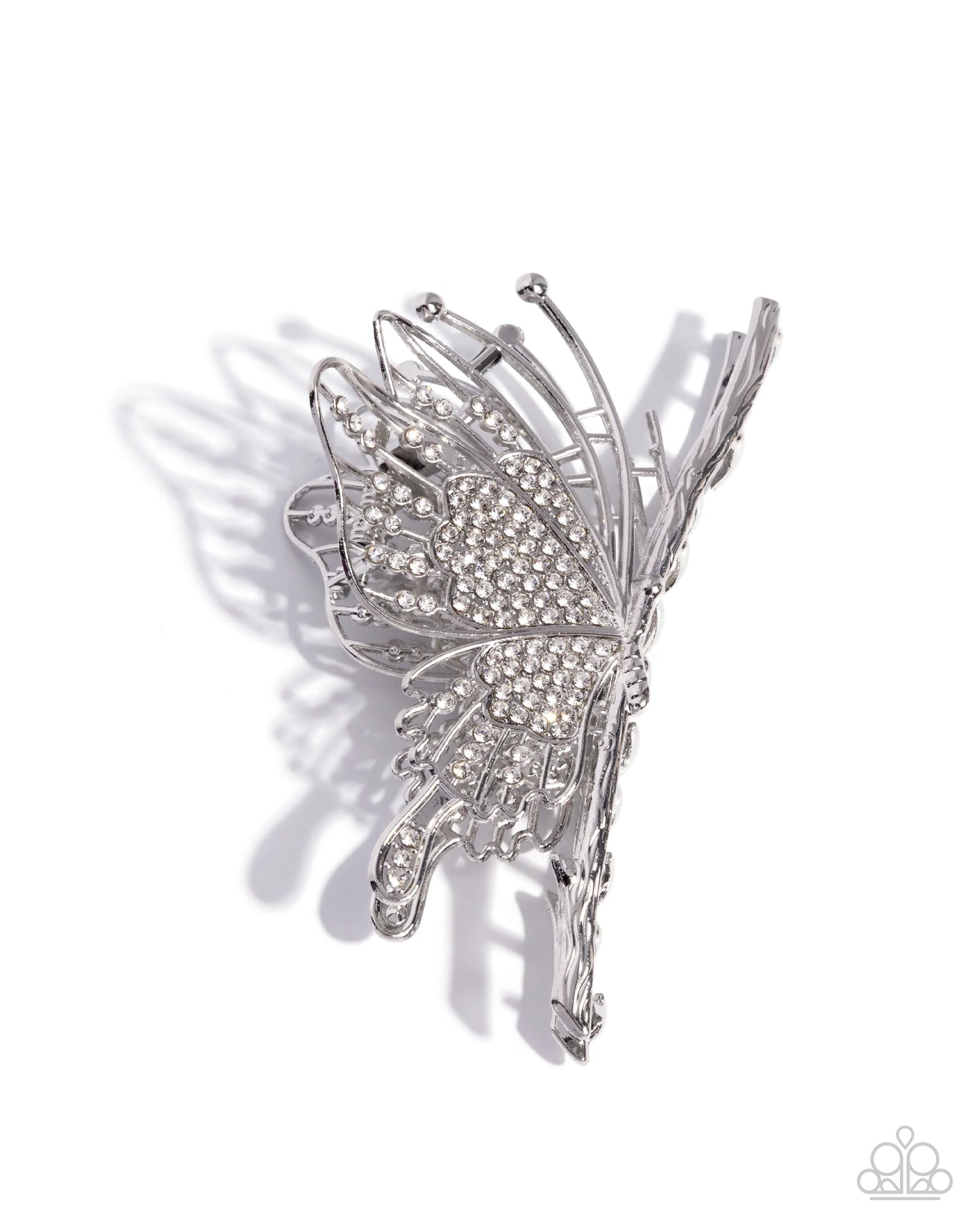 Paparazzi ♥ Layered Landing - White ♥ Hair Clip