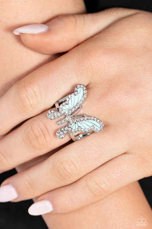 Paparazzi ♥ All Good WINGS - Blue ♥ Ring